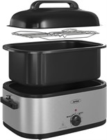 Roaster Oven, 24 Quart Electric Roaster, Silver