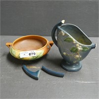 Early Roseville Pottery Damaged & Chipped