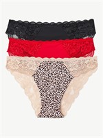 3pk Sz XL Joyspun Microfiber Lacy Panties A25