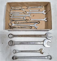 Box lot of open end & box end wrenches