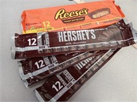 4 pkgs Hershey snack size candy bars
