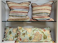 (4) 2- Pair of Throw Pillows, 2 are from Pier 1