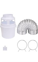 (New) 3 IN 1 Indoor Dryer Vent Kit with 4-Inch by