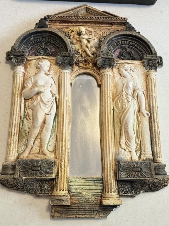 Greece Greek god mirror plaque measures 18 inches