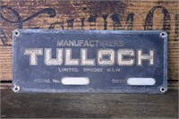 Tulloch Manufacturers Tin Plate