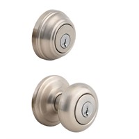 $48  Nickel Door Knob & Cylinder Deadbolt Combo