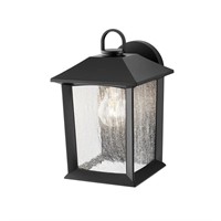 $55  ASHTON 1-Light Black Outdoor Wall Lantern