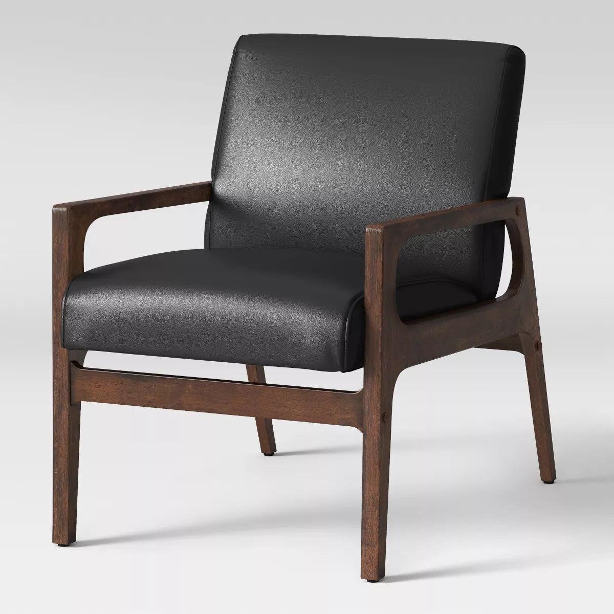 Peoria Wood Armchair - Threshold BLACK