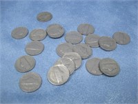 Twenty 1939 Jefferson Nickels