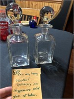 Pr very heavy decanters apothecary jars