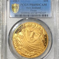 2003 $10 New Zealand Gold Coin PCGS - PR 69 DCAM