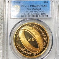 2003 $10 New Zealand Gold Coin PCGS - PR68DCAM