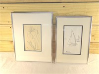 Agnes Ainilian Gallery 2 Signed, Framed Sketches