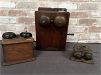 (3 PCS) ANTIQUE OLD PHONE BELLS FOR THE