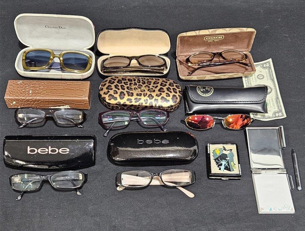 Lot of Fashion Eye Glasses & Sunglasses w Cases