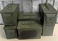 W - LOT OF 6 AMMUNITION BOXES (H8)