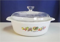 Vintage FIRE KING Round Covered Casserole Dish