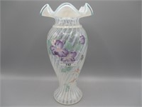 Fenton 10" HP opalescent vase