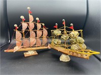 Decorative Asian Seashell Ships