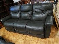 La-Z-Boy black leather sofa with built-in