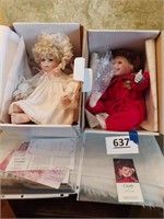 Lot of 2 porcelain collector dolls