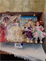 Lot of collectable Barbie dolls and other