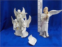 2 Lenox angel figures 1 as is