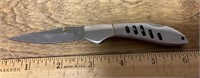 Brushed steel pocket knife
