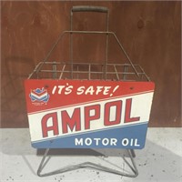 Original enamel Ampol oil rack, A1 condition