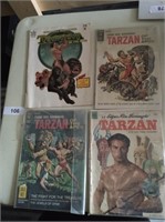 (4) Tarzan Comic Books