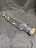 14 “ VINTAGE GLASS ROLLING PIN W/ LID