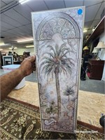 Palm Tree Print On Wood
