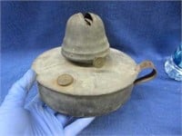 antique metal oil lantern
