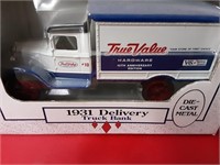 ERTL 1931 DELIVERY TRUCK BANK RUBBER TIRES CAST