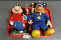 Early Mickey Mouse Figures, Trapeze Toys, Etc