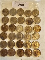 APPROX. 30 MIXED DATES OF KENNEDY HALVES