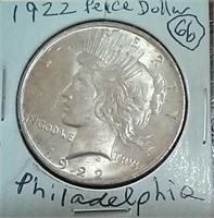 1922 P US Peace silver dollar UNC