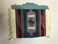 Vintage Southwestern Weaving W/Wall Clamp