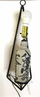 Vintage Japanese Saki Bottle Hanging Wall Lamp