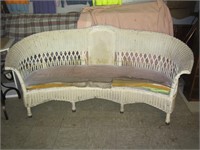 Vintage Heavy Wicker Sofa