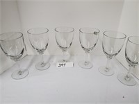 set of 6 crystal water glasses
