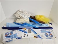lot of cleaning supplies