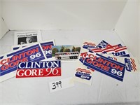 lot of Clinton Gore 1996 political items