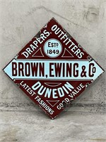 BROWN, EWING & CO Enamel Sign