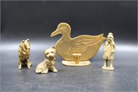 COLLECTION OF BRASS FIGURINES