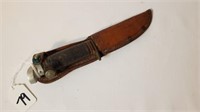 Boy Scout Knife w/ Leather Sheath 81/2"L