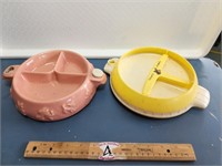 Divided Hot Water Warming Bowl Dish Plates