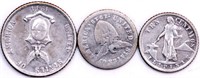 1918, 1944, 1945 Philippines 75% Silver Coins (3)