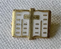 Cross/Bible Religious Pin
