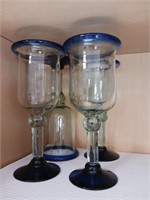 Blue Rim Glassware
